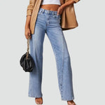 Petra | Széles Szárú Farmernadrág Női Magas Derekú Jeans