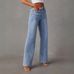 Petra | Széles Szárú Farmernadrág Női Magas Derekú Jeans