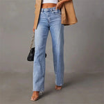 Petra | Széles Szárú Farmernadrág Női Magas Derekú Jeans