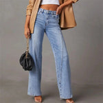 Petra | Széles Szárú Farmernadrág Női Magas Derekú Jeans