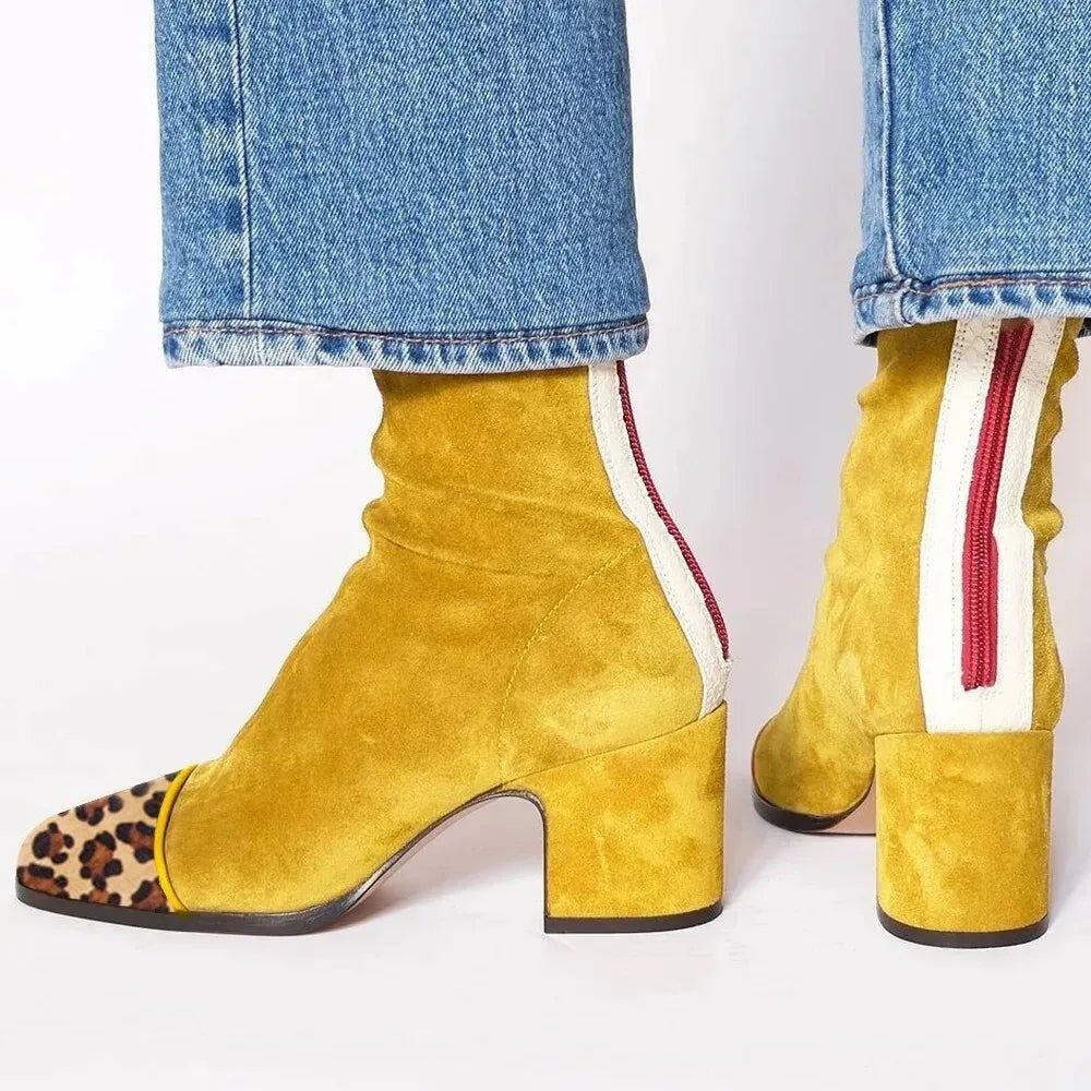 Piroska | Cowboy Csizma Női Velúr Blokk Sarok