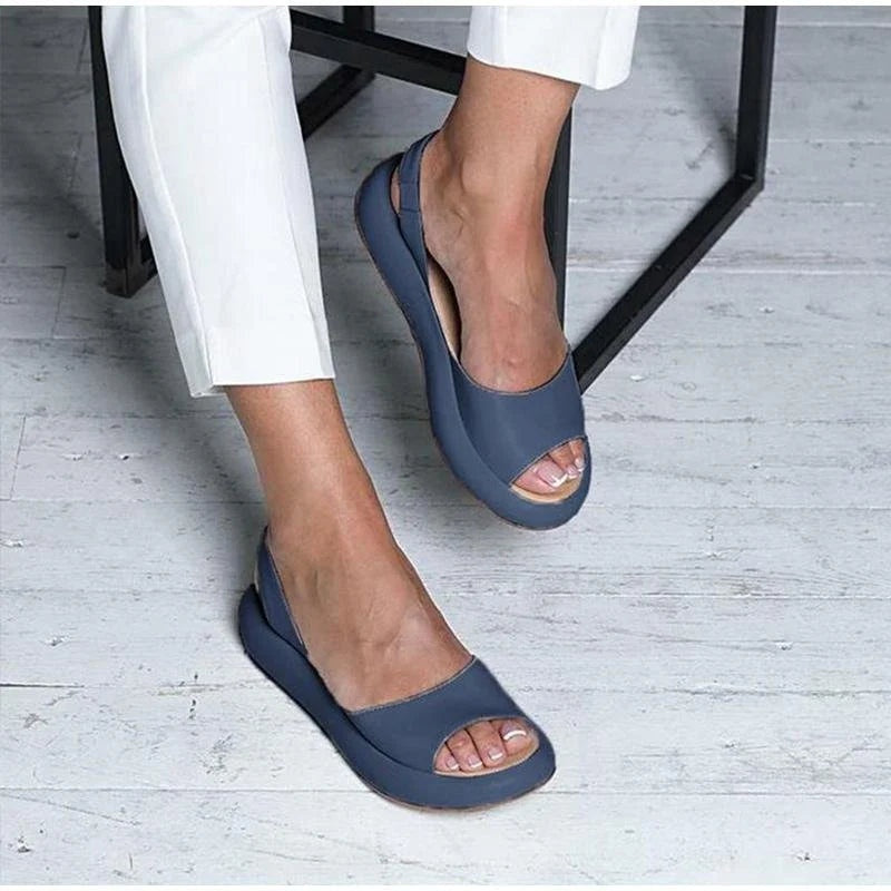 Piroska | Szandál Lapos Nyitott Orrú Női Kényelmi Slingback