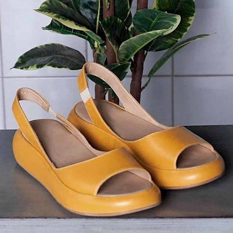Piroska | Szandál Lapos Nyitott Orrú Női Kényelmi Slingback