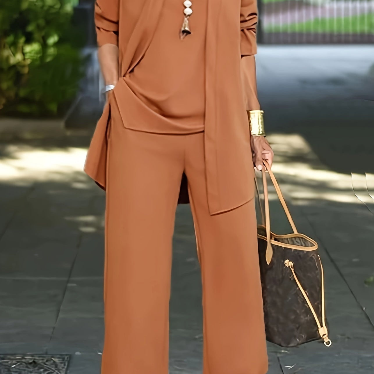 Priska | Kimono Set Damen 3-teilig Weites Bein Elegant