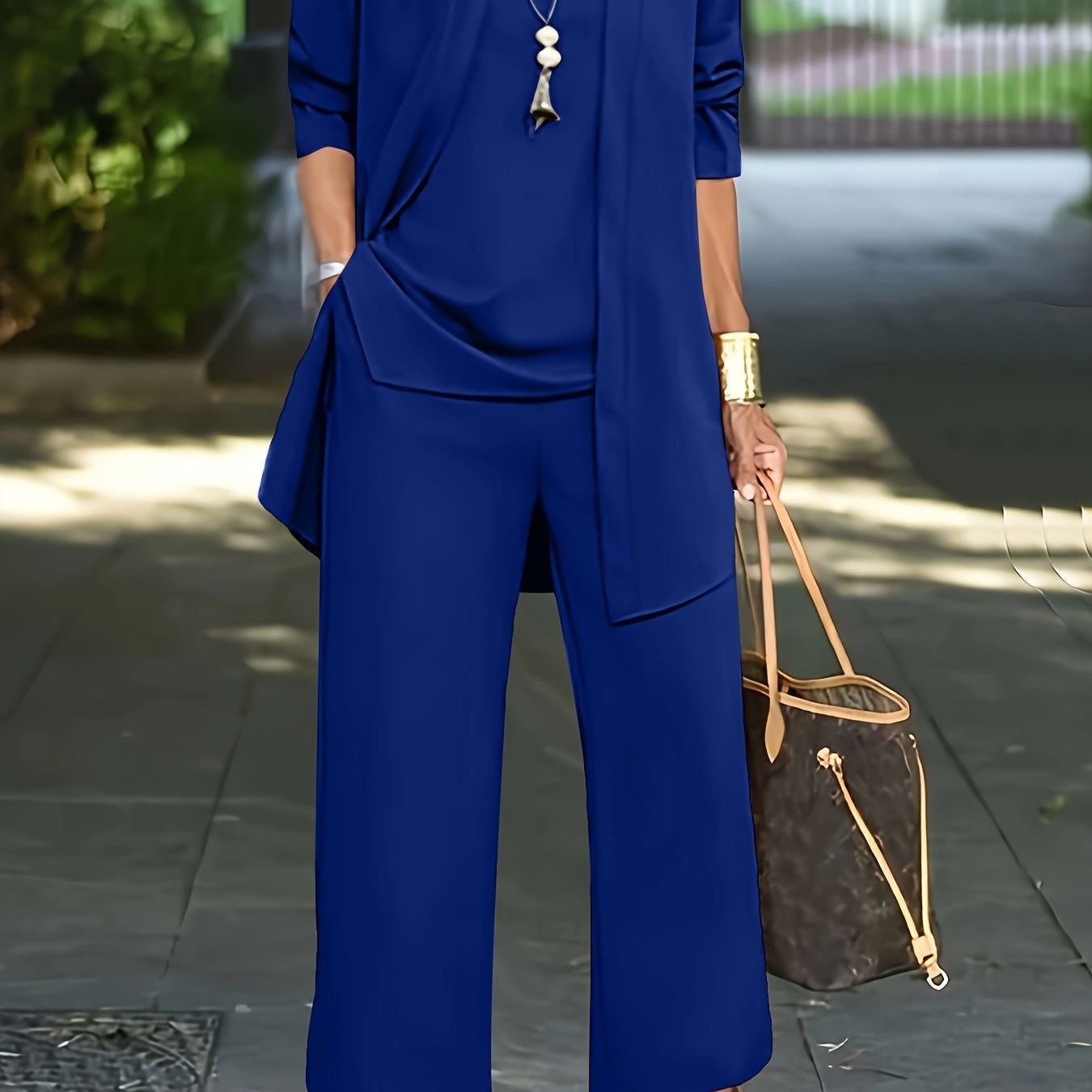 Priska | Kimono Set Damen 3-teilig Weites Bein Elegant