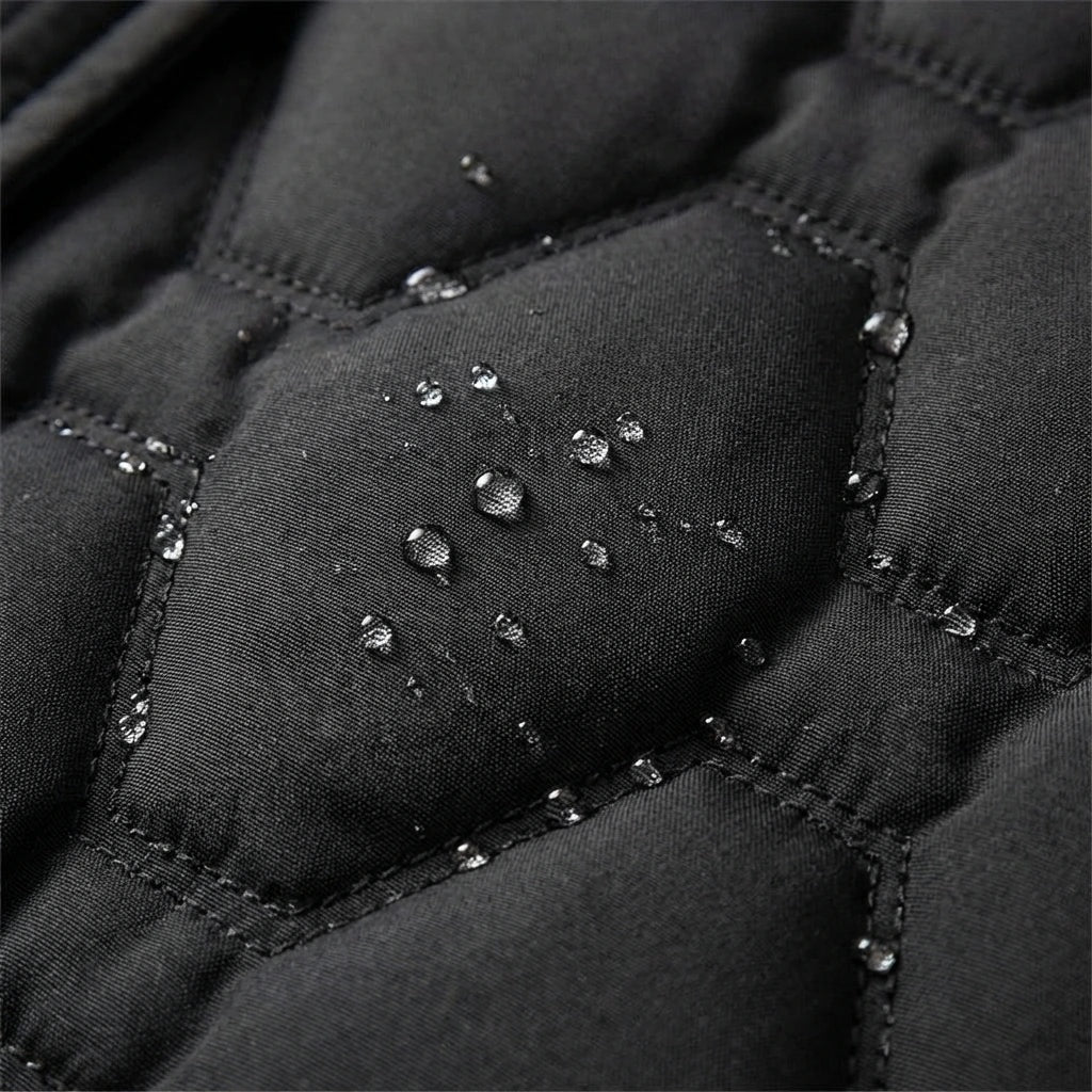 Priska | Lange Daunenjacke Damen mit Kapuze Taillenzug