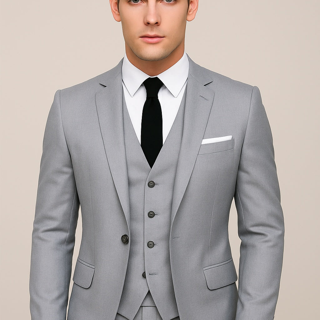 Rafael | Anzug Herren Dreiteilig Slim Fit Smoking Hochzeit