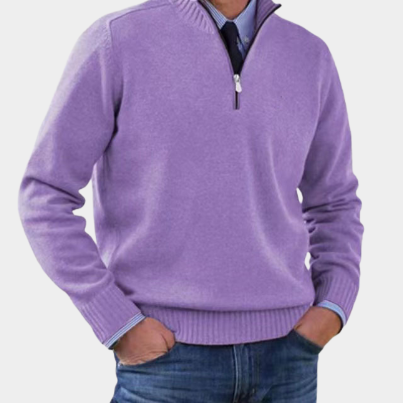 Rafael | Pullover Herren Strickjacke mit Reißverschluss Langarm