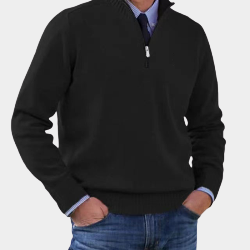 Rafael | Pullover Herren Strickjacke mit Reißverschluss Langarm