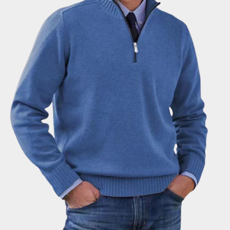 Rafael | Pullover Herren Strickjacke mit Reißverschluss Langarm