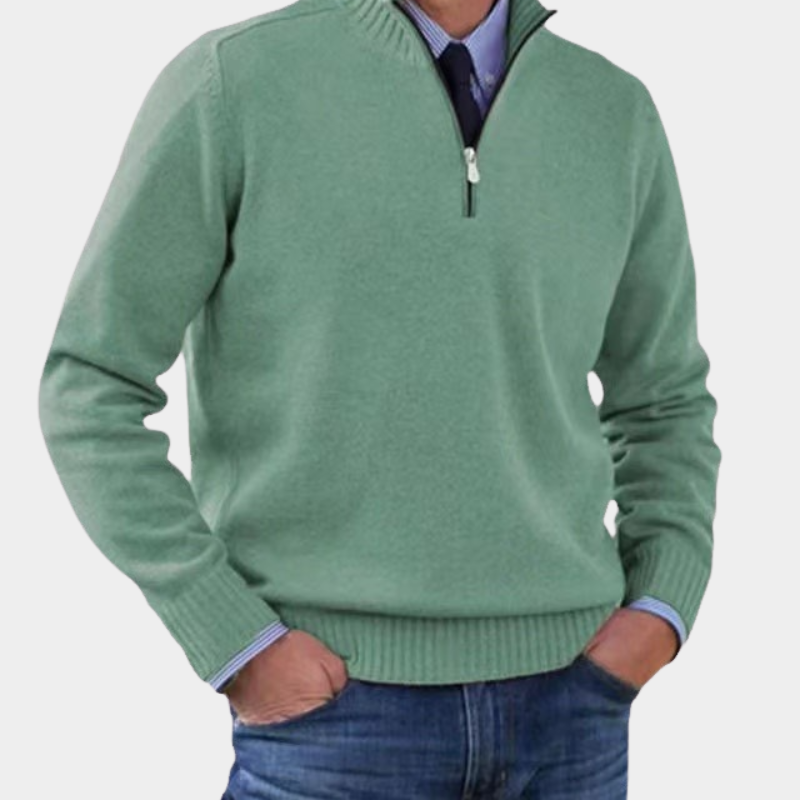 Rafael | Pullover Herren Strickjacke mit Reißverschluss Langarm
