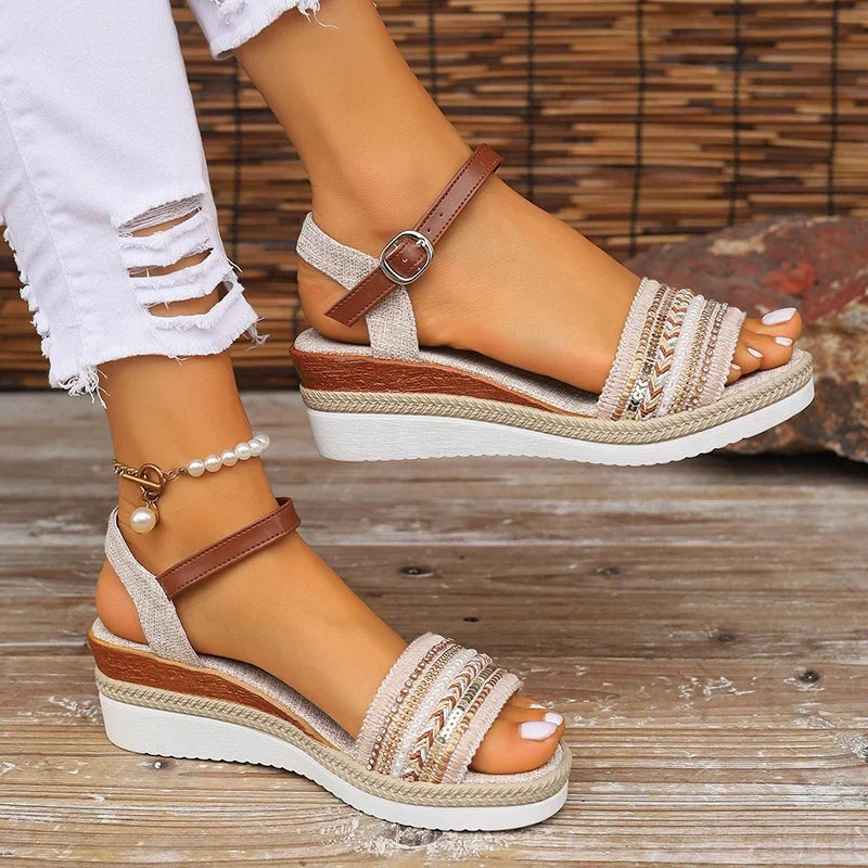 Sára | Platformos Szandál Női Pántos Espadrilles