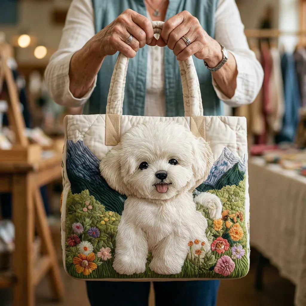 Réka | Steppelt Tote Táska Női Zongoramintás Kézzel Varrt