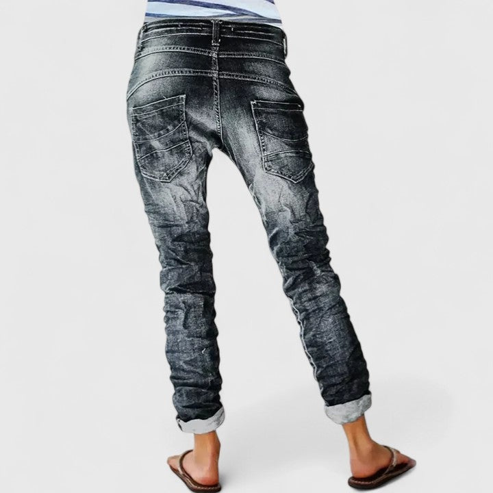Renáta | Farmer Nadrág Női Slim Fit Koptatott