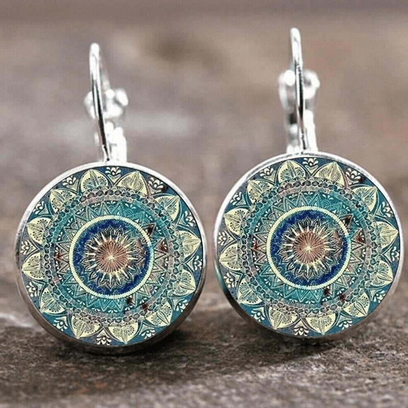 Renáta | Mandala Fülbevaló Női Vintage Kerek