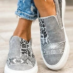 Renáta | Slip-On Mokaszin Női Mintás Vászon