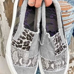 Renáta | Slip-On Mokaszin Női Mintás Vászon