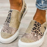 Renáta | Slip-On Mokaszin Női Mintás Vászon