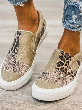 Renáta | Slip-On Mokaszin Női Mintás Vászon