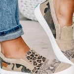 Renáta | Slip-On Mokaszin Női Mintás Vászon