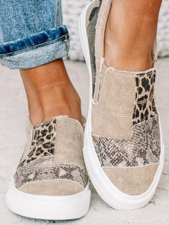 Renáta | Slip-On Mokaszin Női Mintás Vászon
