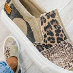 Renáta | Slip-On Mokaszin Női Mintás Vászon