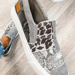 Renáta | Slip-On Mokaszin Női Mintás Vászon