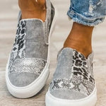 Renáta | Slip-On Mokaszin Női Mintás Vászon