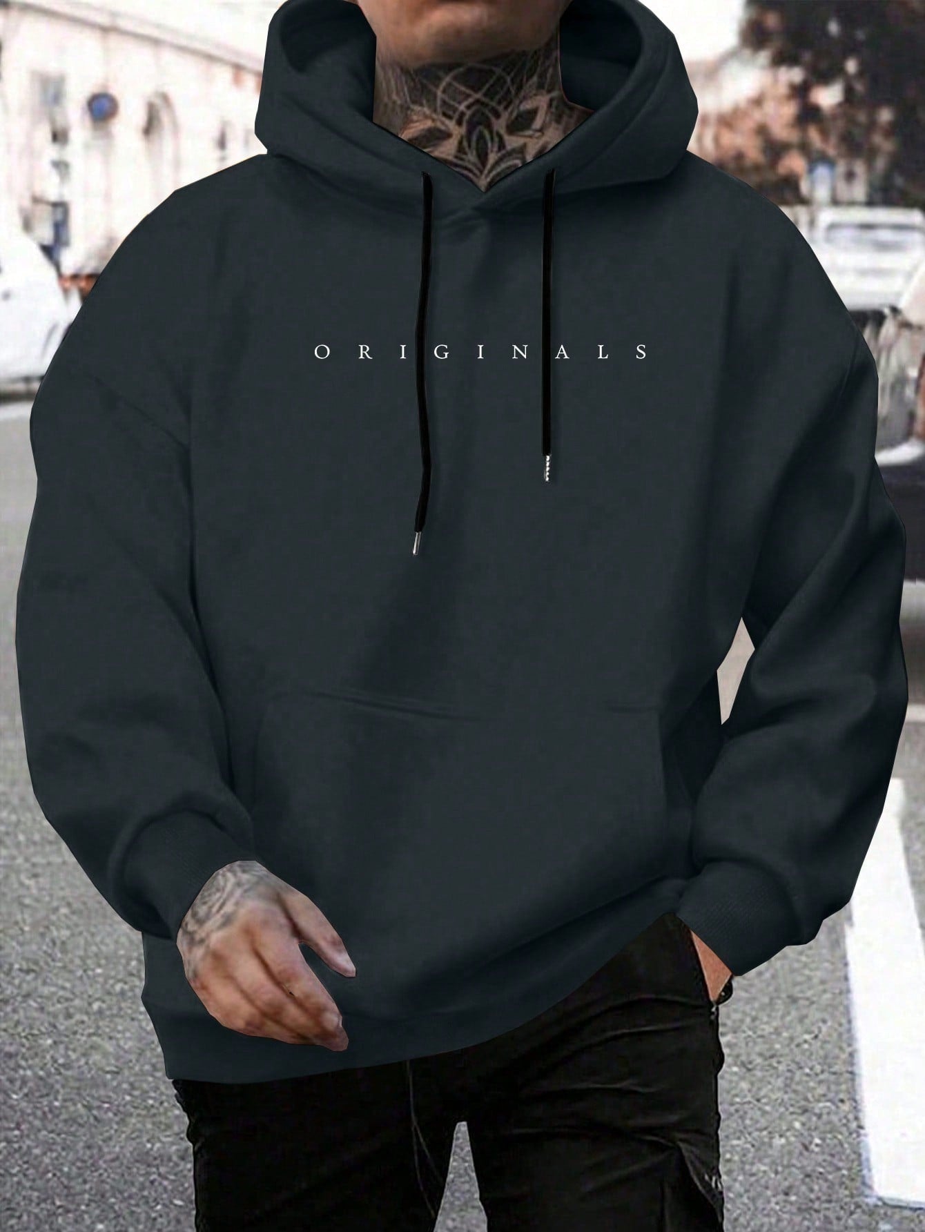 Roland | Kapucnis Pulóver Férfi Hoodie Felirattal