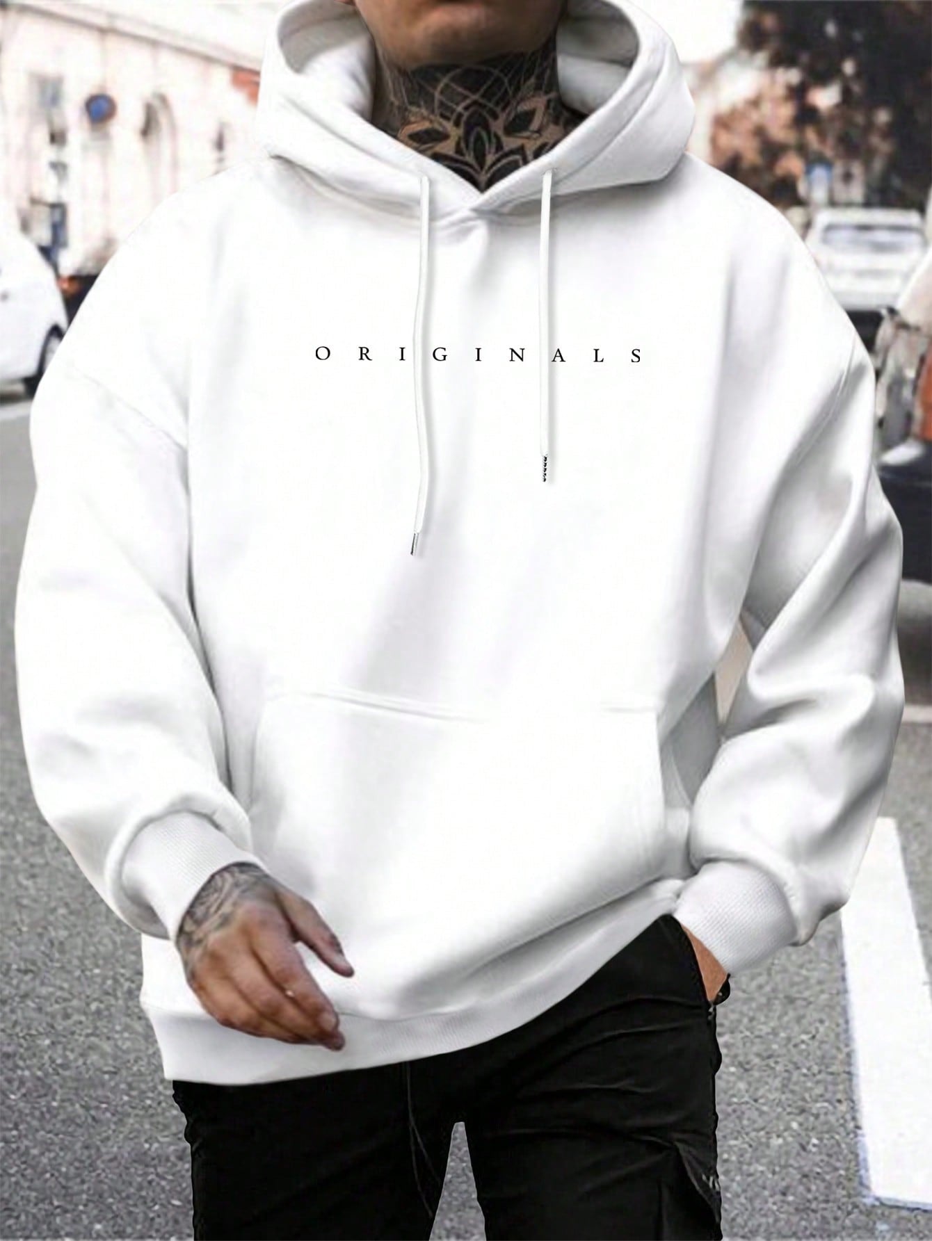 Roland | Kapucnis Pulóver Férfi Hoodie Felirattal