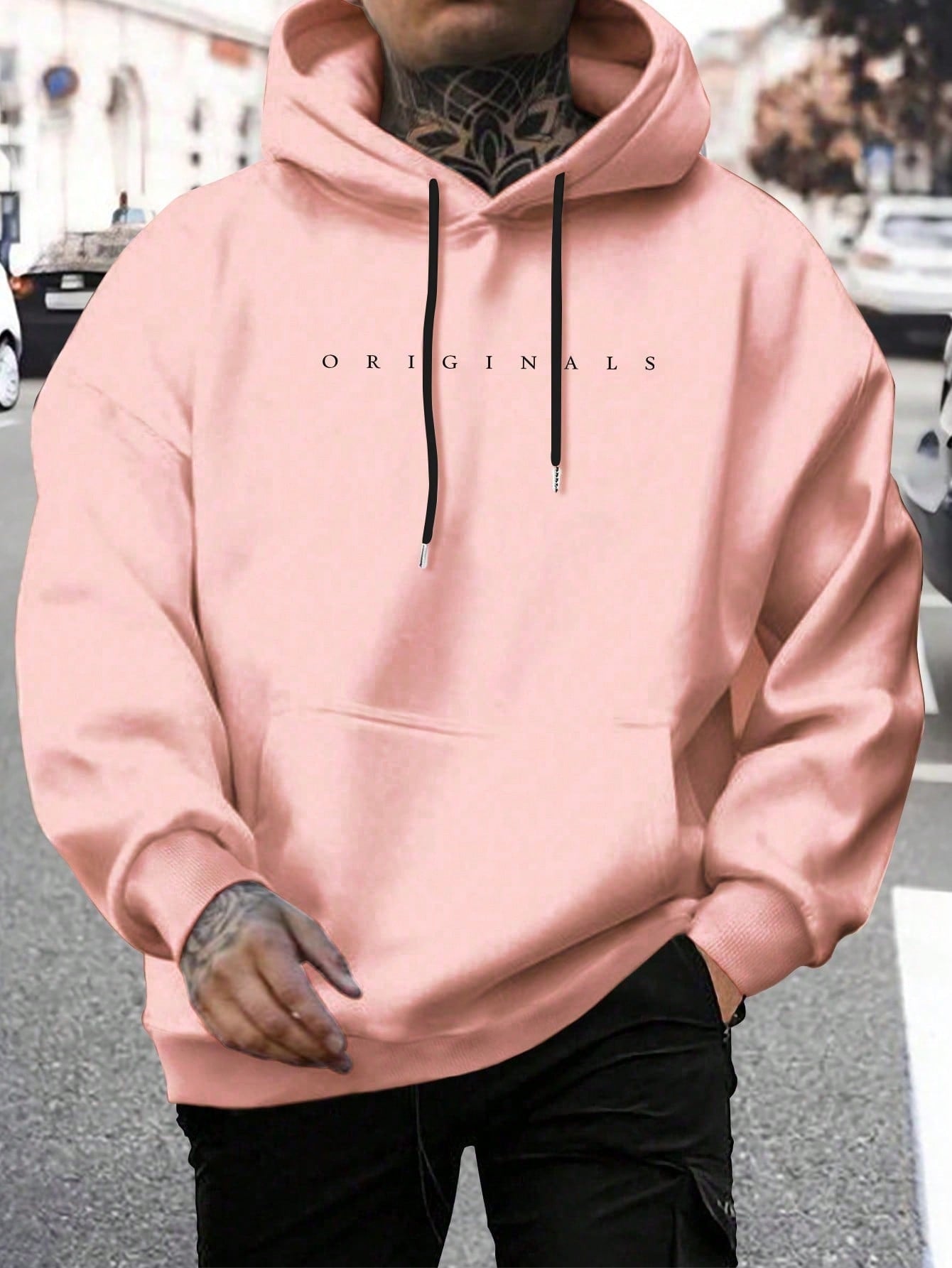 Roland | Kapucnis Pulóver Férfi Hoodie Felirattal