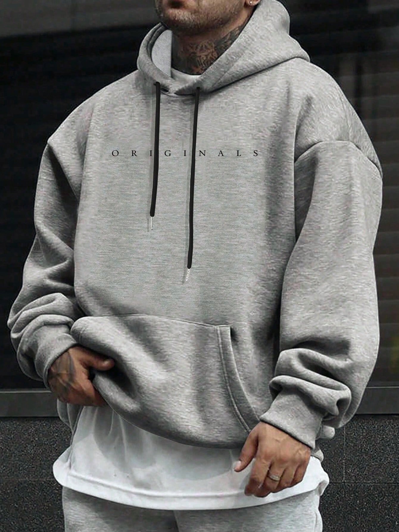 Roland | Kapucnis Pulóver Férfi Hoodie Felirattal