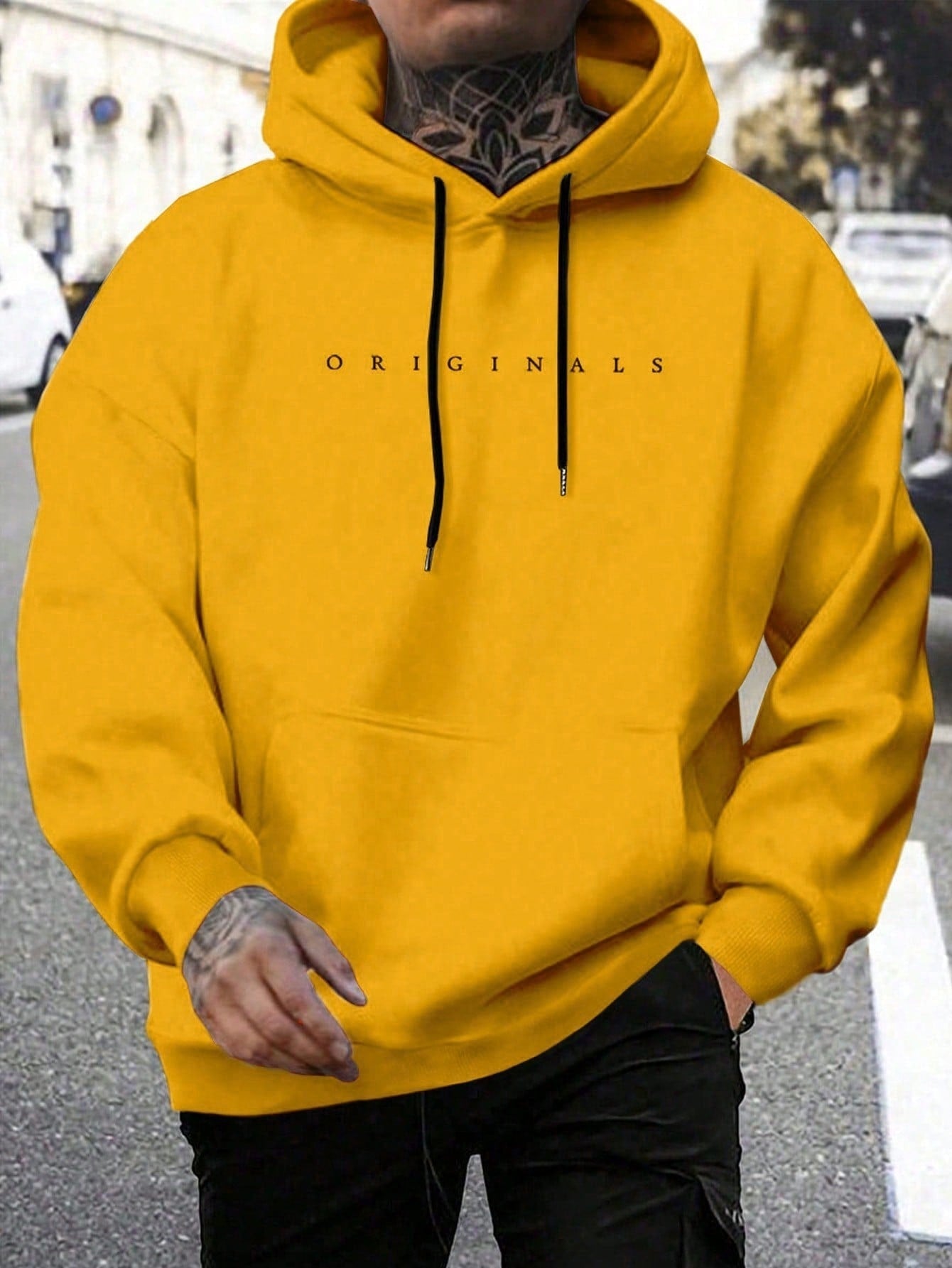 Roland | Kapucnis Pulóver Férfi Hoodie Felirattal