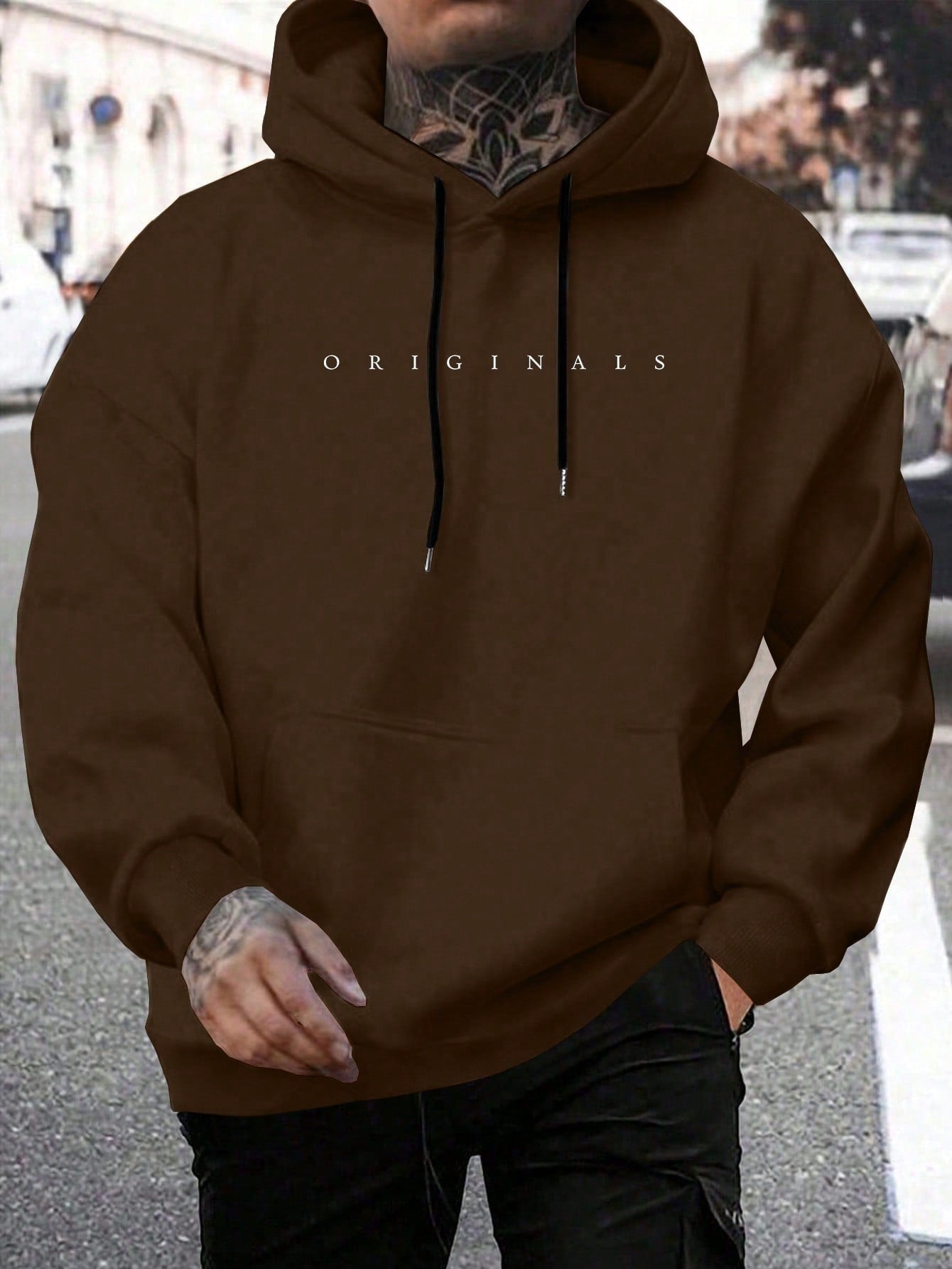 Roland | Kapucnis Pulóver Férfi Hoodie Felirattal
