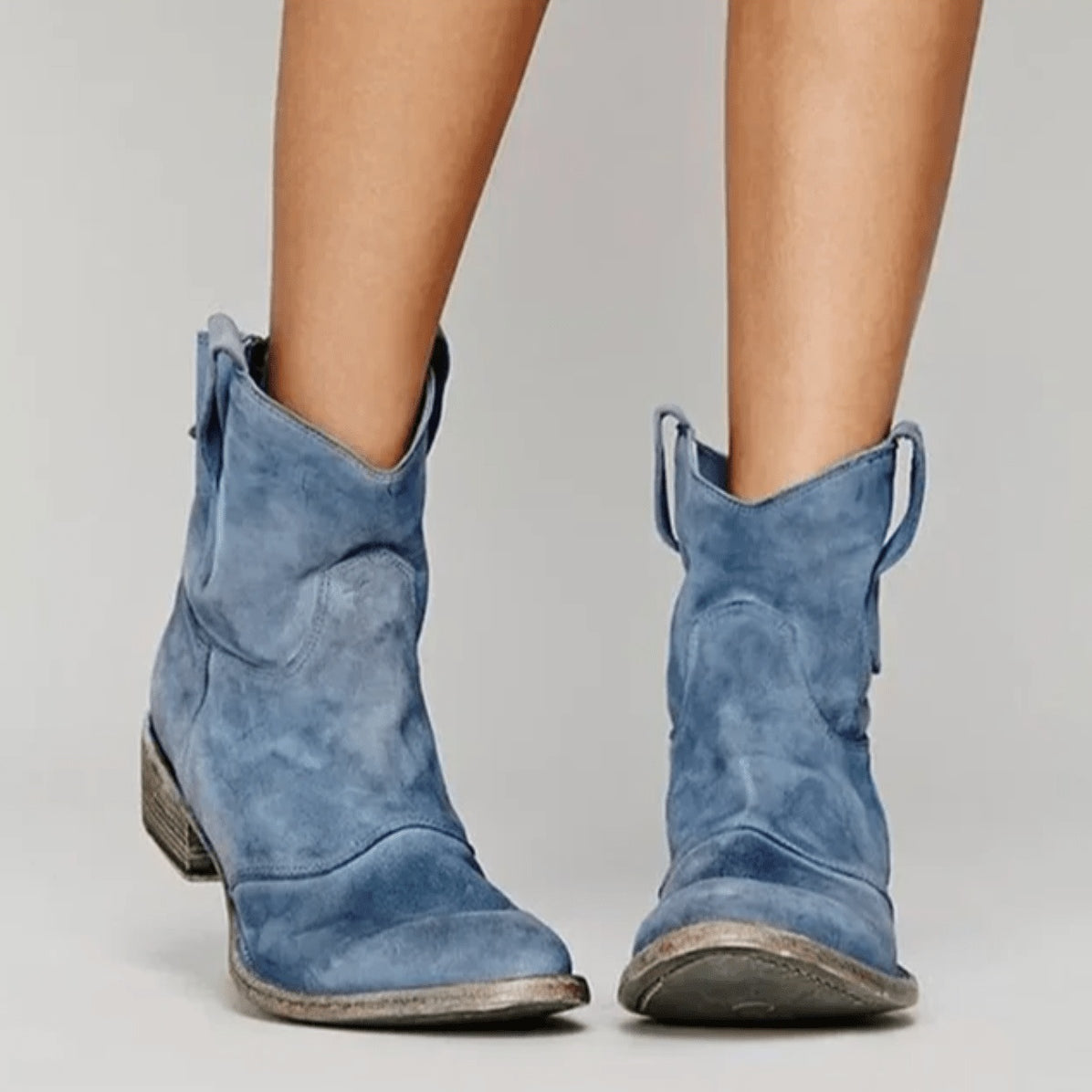 Ronja | Stiefeletten Damen Wildleder Western Flacher Absatz