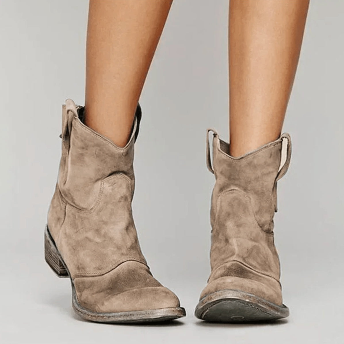 Ronja | Stiefeletten Damen Wildleder Western Flacher Absatz