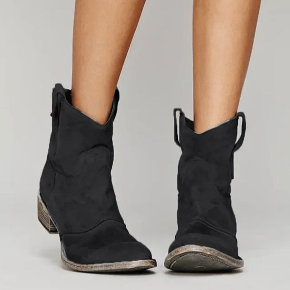 Ronja | Stiefeletten Damen Wildleder Western Flacher Absatz