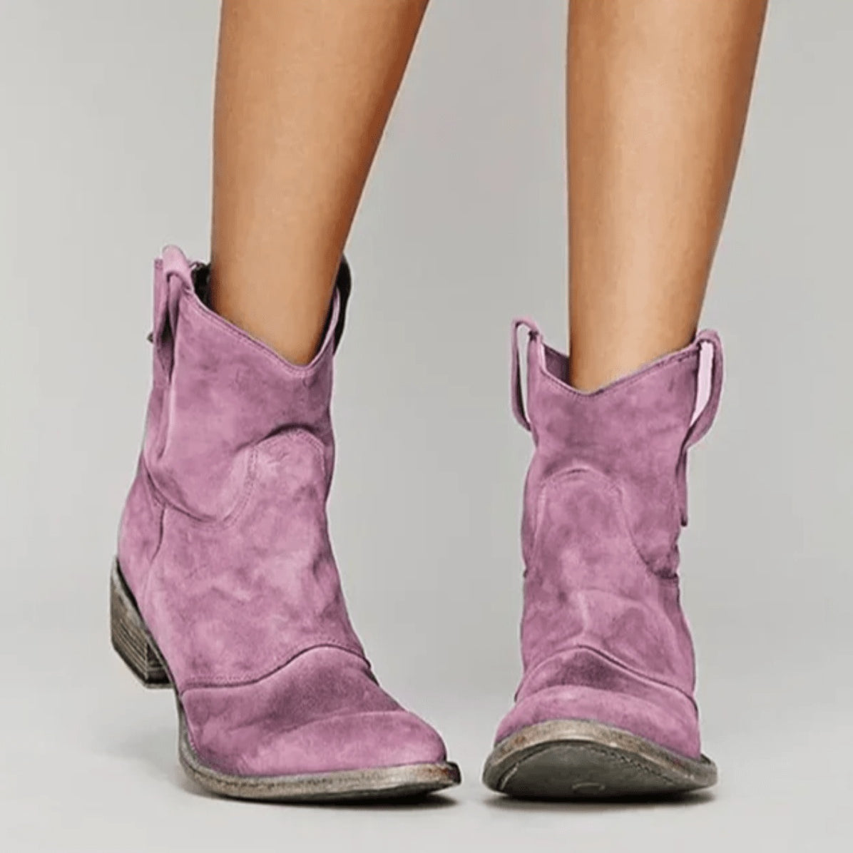 Ronja | Stiefeletten Damen Wildleder Western Flacher Absatz