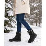 Rosalie | Schneestiefel Damen Kunstfell Gefüttert Rutschfeste Sohle
