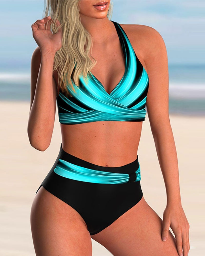 Lilla | Bikini Szett Női Keresztpántos Mintás