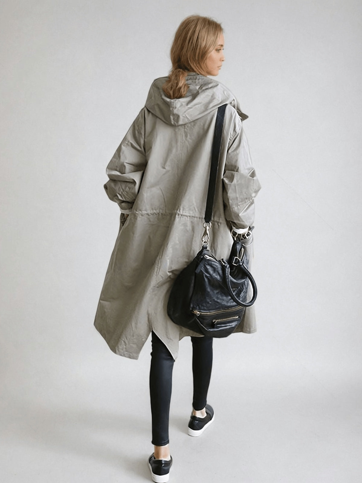 Sára | Trench Coat Női Hosszú Átmeneti Kabát Vízlepergető