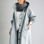 Sára | Trench Coat Női Hosszú Átmeneti Kabát Vízlepergető