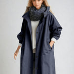 Sára | Trench Coat Női Hosszú Átmeneti Kabát Vízlepergető