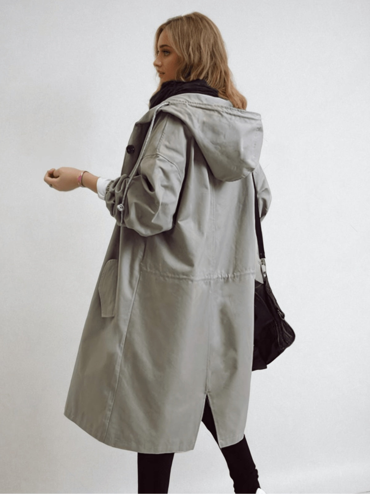 Sára | Trench Coat Női Hosszú Átmeneti Kabát Vízlepergető