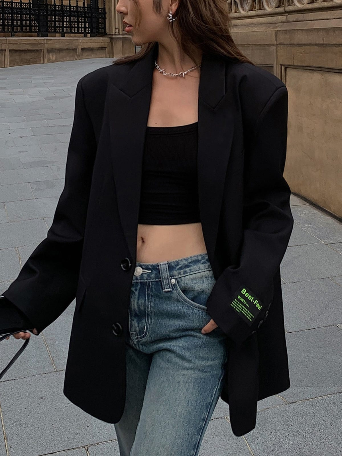 Sarolta | Kockás Blézer Női Oversized Zakó