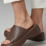 Sarolta | Platform Papucs Női Műbőr Egypántos Slip-On