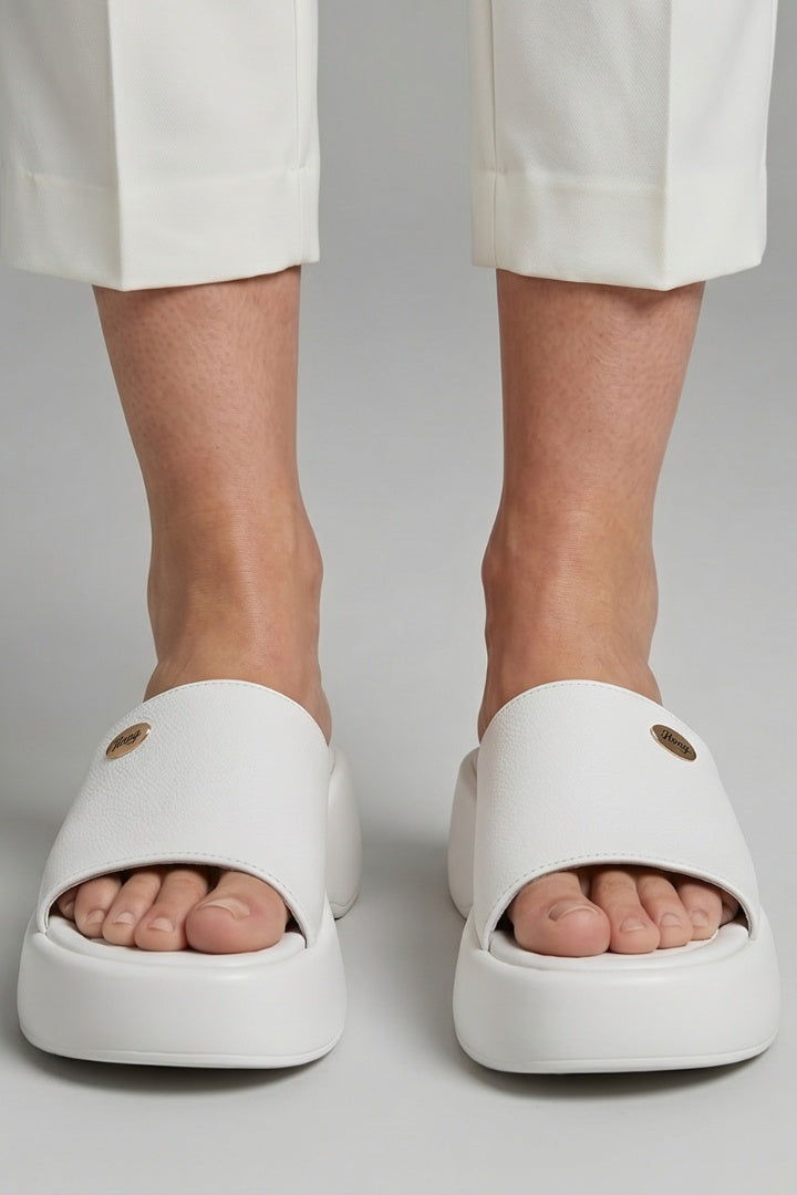 Sarolta | Platform Papucs Női Műbőr Egypántos Slip-On