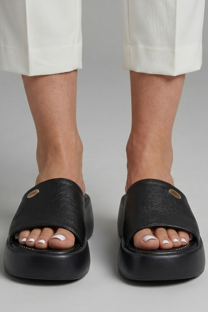 Sarolta | Platform Papucs Női Műbőr Egypántos Slip-On
