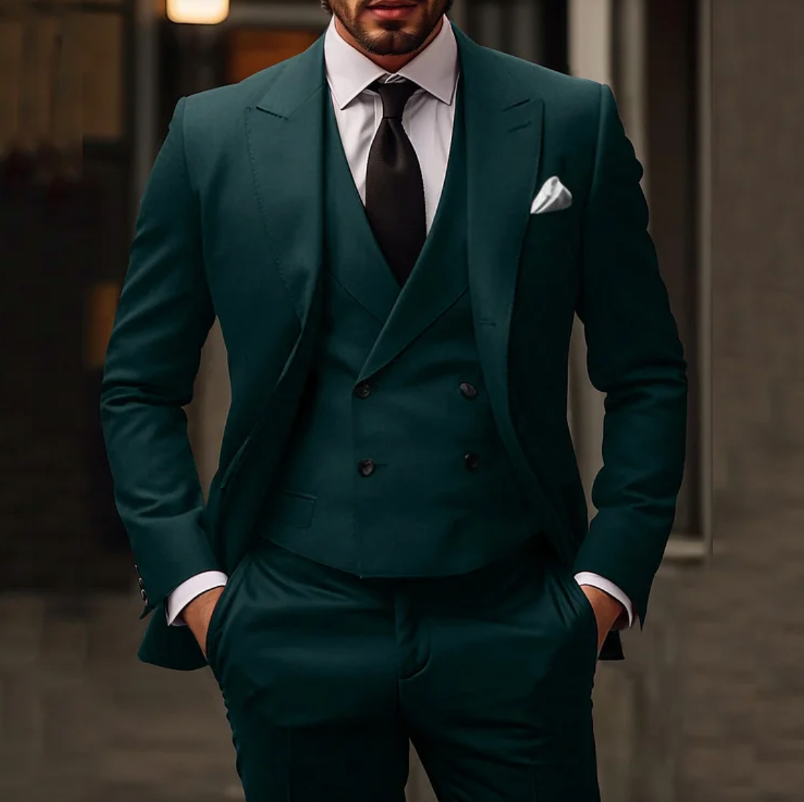 Sebastian | Anzug Herren 3-Teilig Slim Fit Smoking Weste