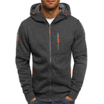 Sebastian | Zip Hoodie Herren Kapuze Mehrere Reissverschlusstaschen